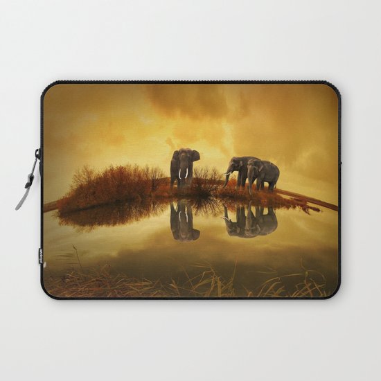 The Herd (Elephants) Laptop Sleeve