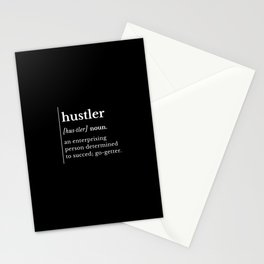 HUSTLER definition, Entrepreneur, Typewriter text, HustleBabe Stationery Cards