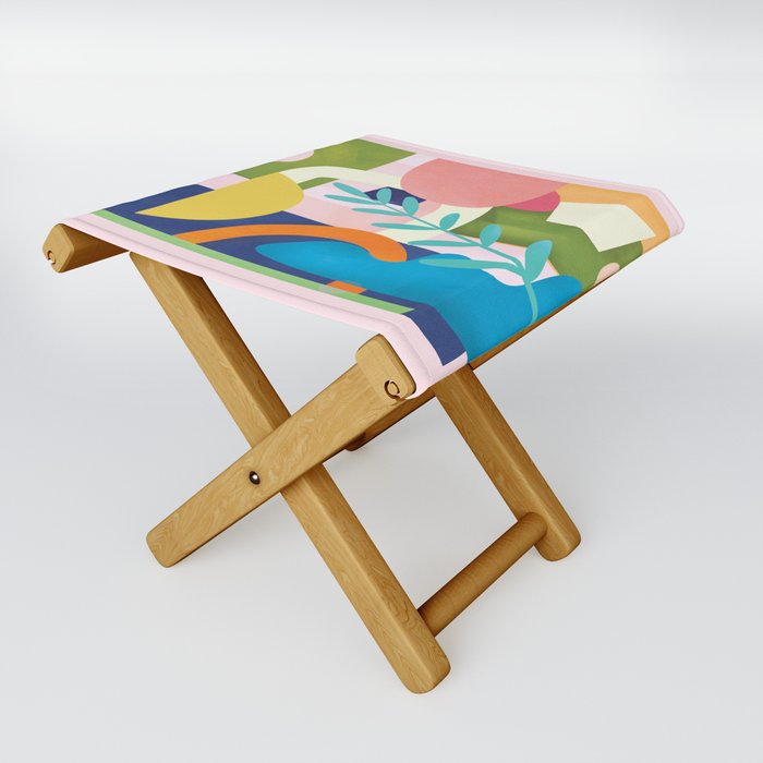 Minimal Modern Abstract 42 Folding Stool