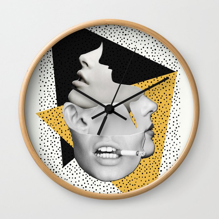 collage art / Faces Wall Clock