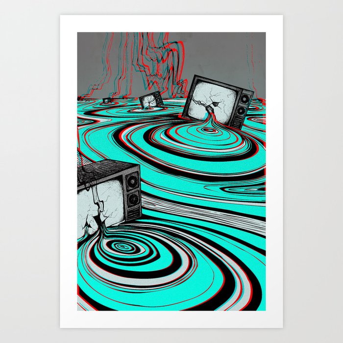 Lake of Static Art Print