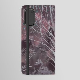 Tree with a purple background Android Wallet Case