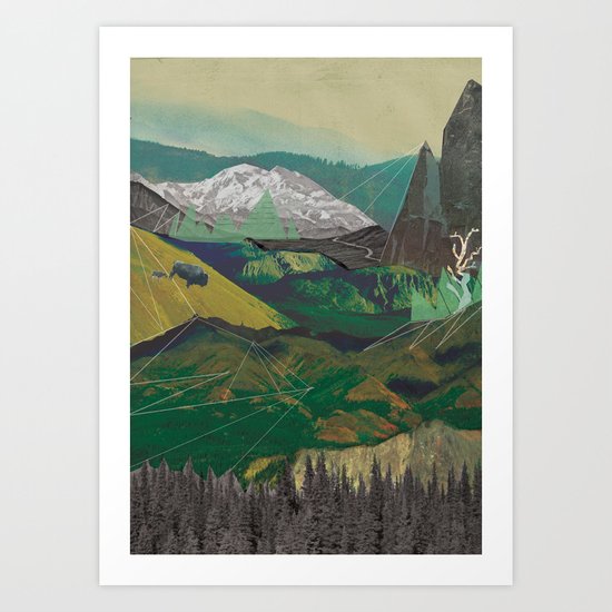 Buffalo Mountains Art Print