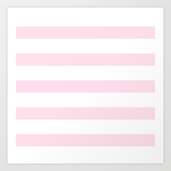 Pink Stripes on white- Beautiful luxury pattern Art Print