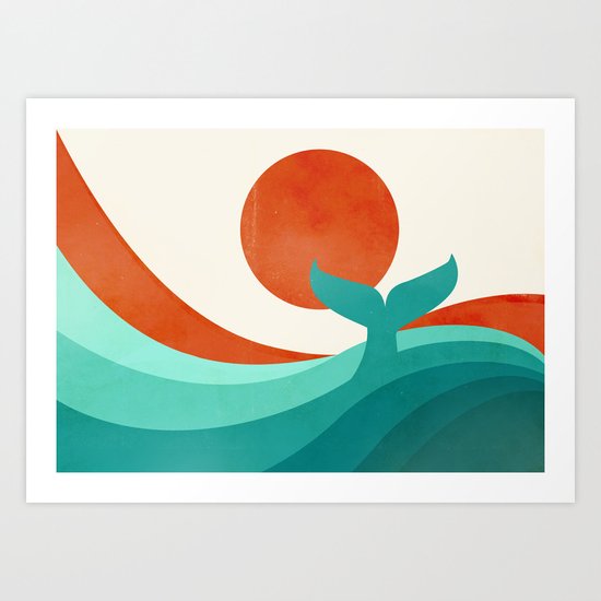 Wave (day) Art Print