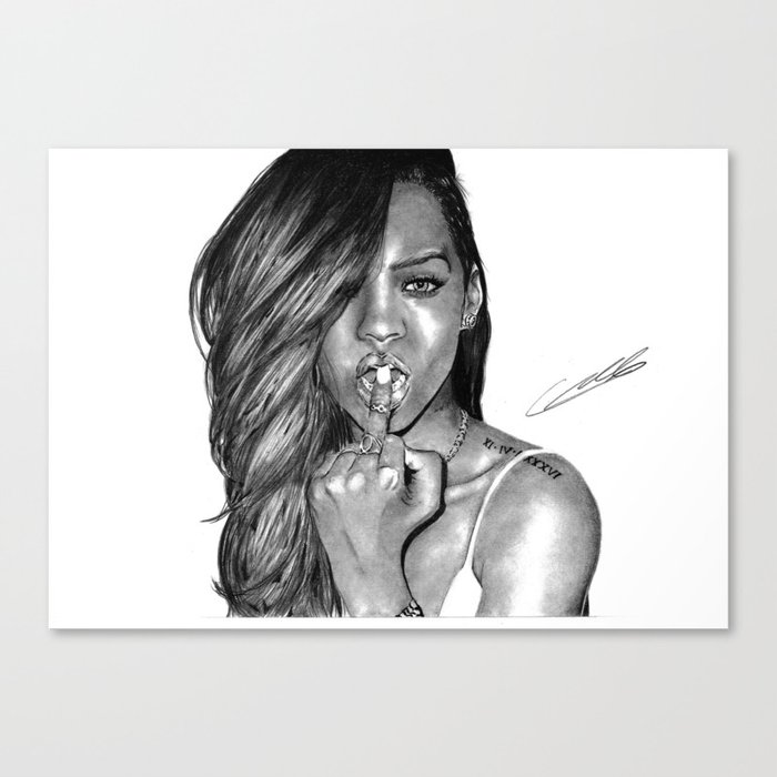 RnB queen Rihanna. Canvas Print