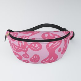 Hot Pink Dripping Smiley Fanny Pack