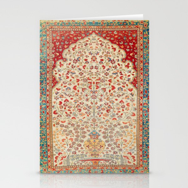 Kashan Central Persian Rug Print Stationery Cards