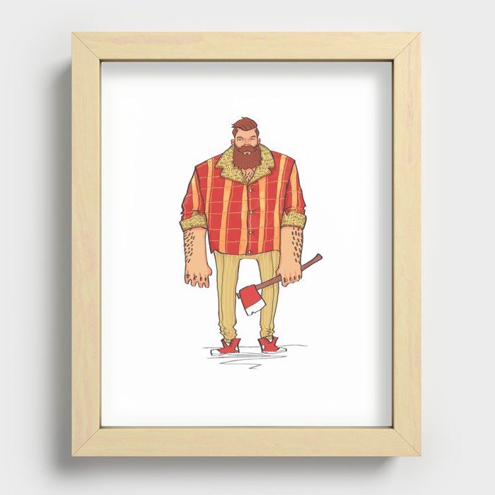 The Woodchop Recessed Framed Print