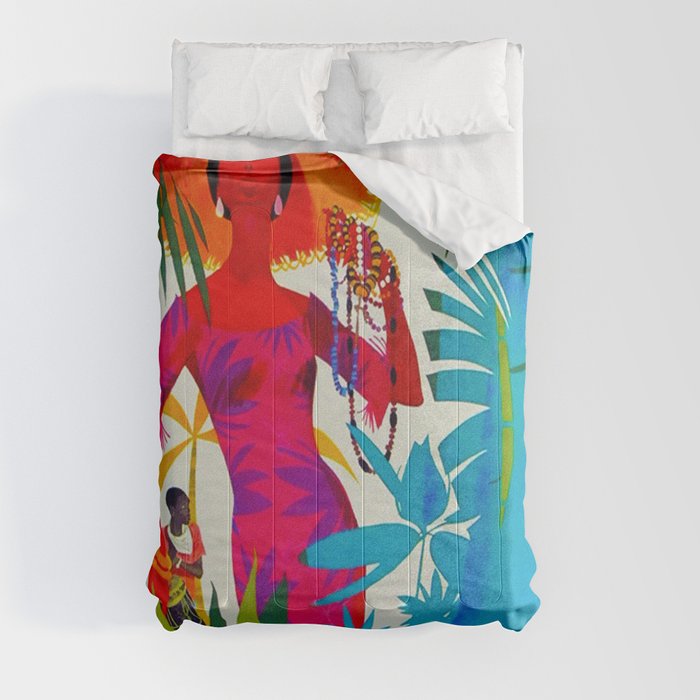 Vintage Caribbean Travel - Bahamas Comforter