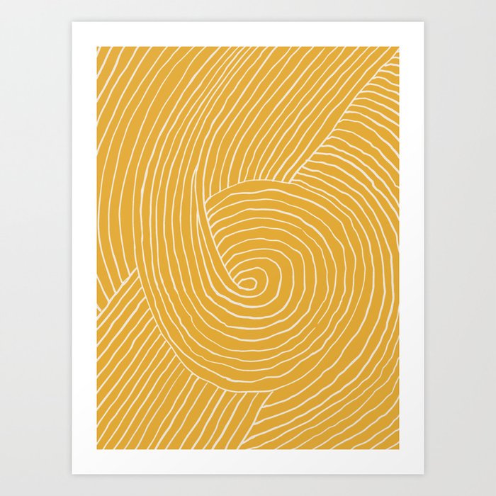 Strokes 02: Tulip Yellow Edition  Art Print