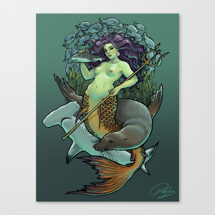 Pacific Mermaid Canvas Print