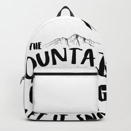 Mountains Are Calling Let it Snow Grand Targhee blk Backpack