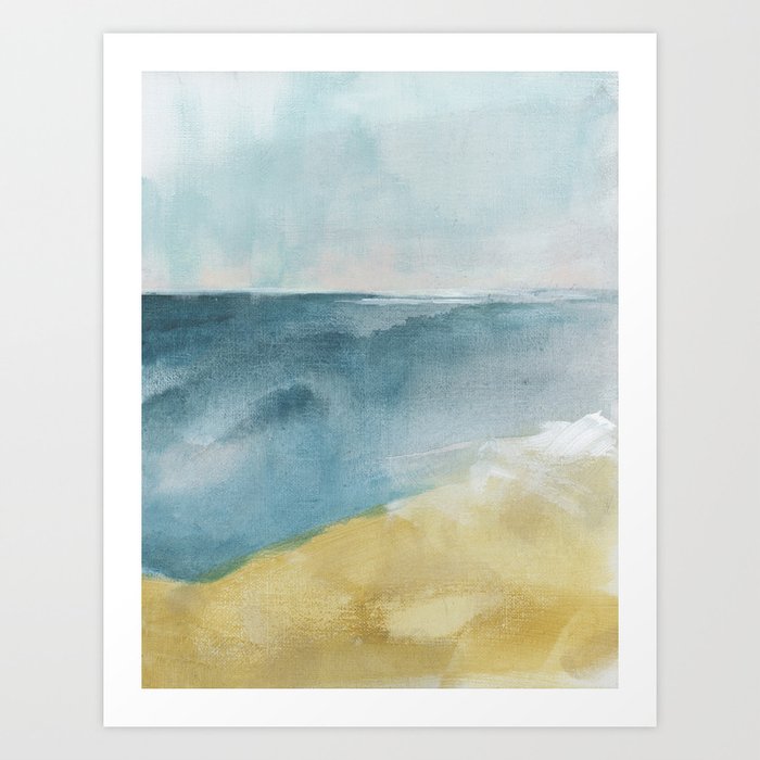 Horizon 54 seascape beach painting Art Print
