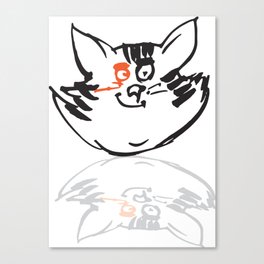 Cat with orange eye Canvas Print