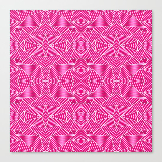 Ab Zoom Mirror Fushia Canvas Print