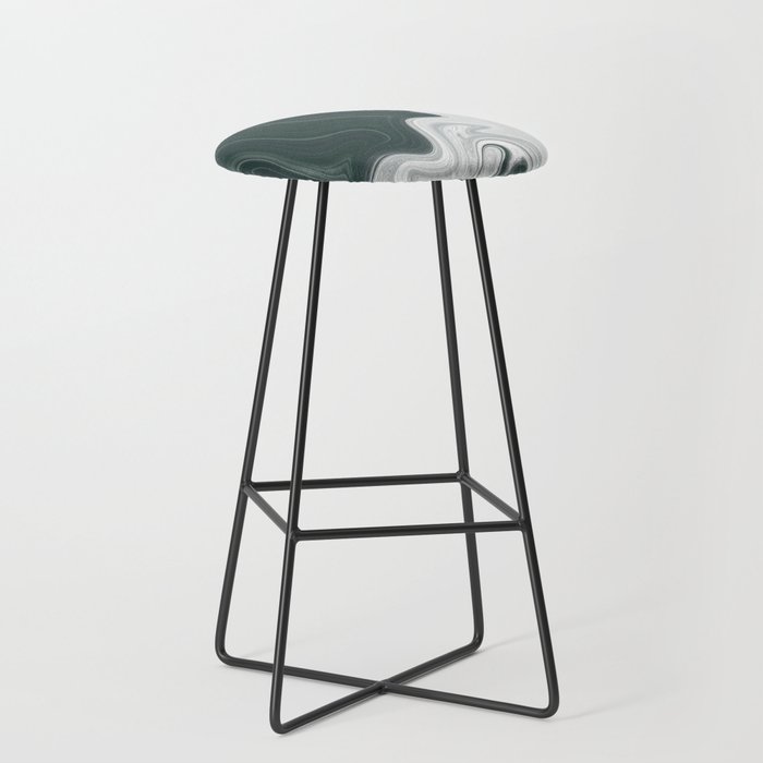 Microcosm 3 - Abstract Contemporary Fluid Painting Bar Stool