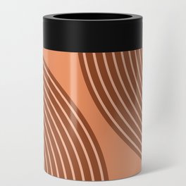 Abstract Geometric Lines 32 in Terracotta Shades (Rainbow) Can Cooler
