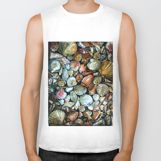 Sea shells Biker Tank