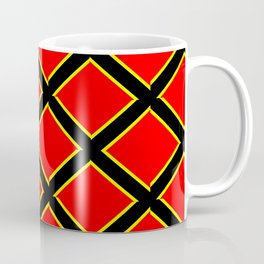 red cross-abstraction,abstract,geometric,geometrical,pattern,cross,order Coffee Mug