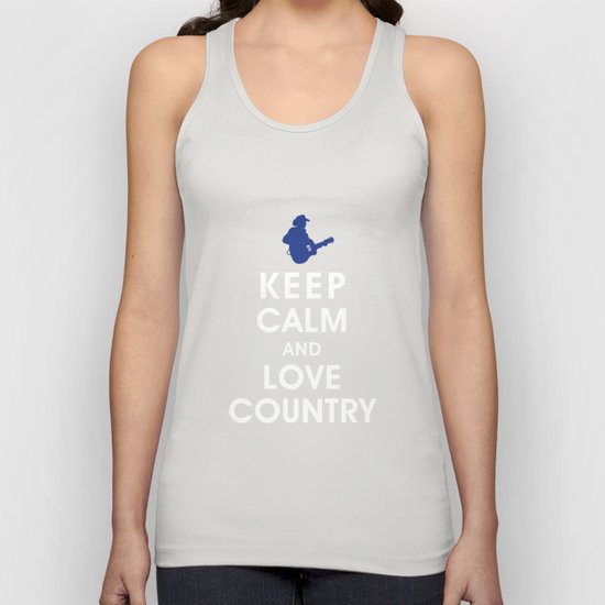 Keep Calm and Love Country Unisex Tank Top