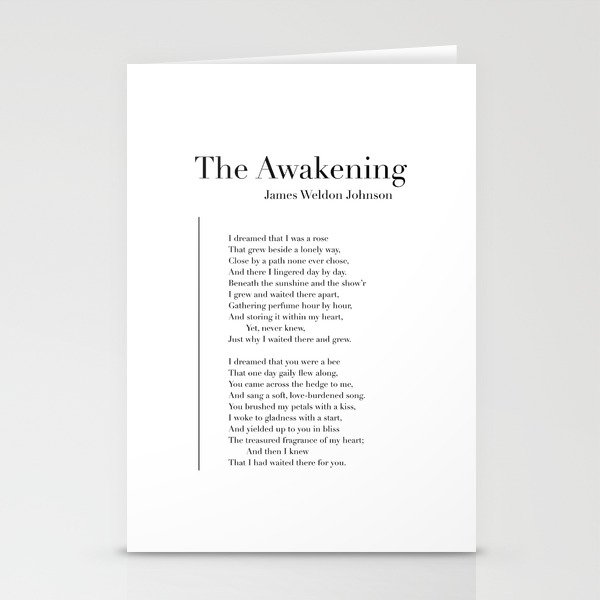 The Awakening by James Weldon Johnson Stationery Cards