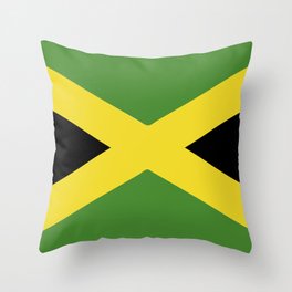 Jamaica flag emblem Throw Pillow