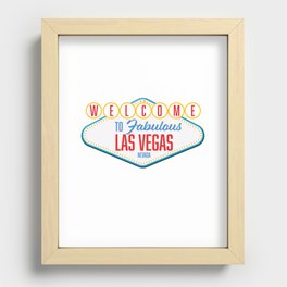 Welcome to Las Vegas Nevada logo. Recessed Framed Print