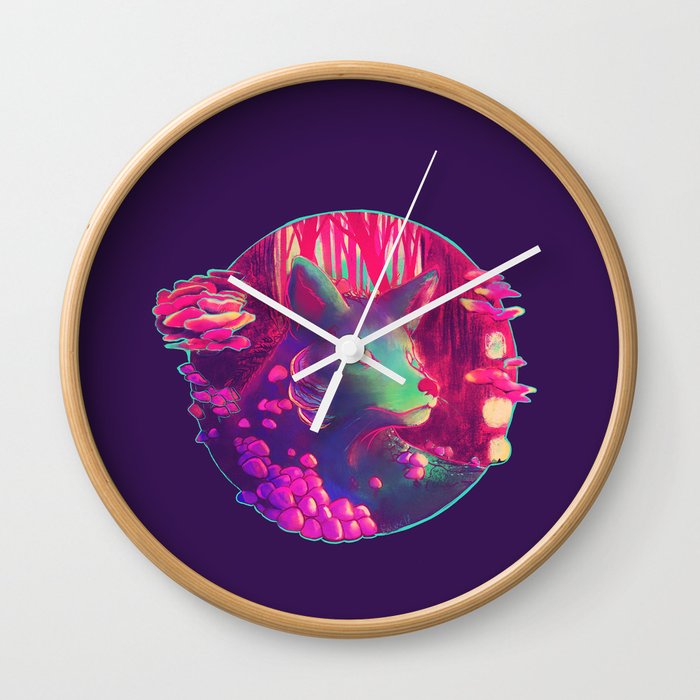 Fungal Fox 1 Wall Clock