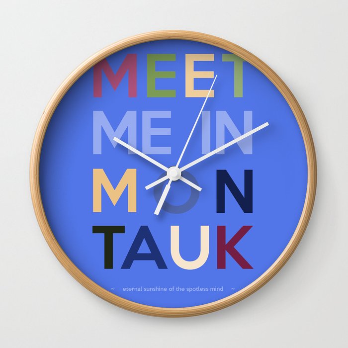 Meet Me In Montauk Wall Clock