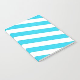 Teal Blue and White Chevron Notebook