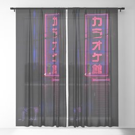 neo tokyo Sheer Curtain