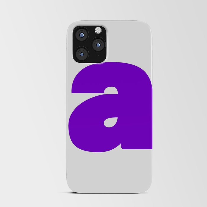 a (Violet & White Letter) iPhone Card Case