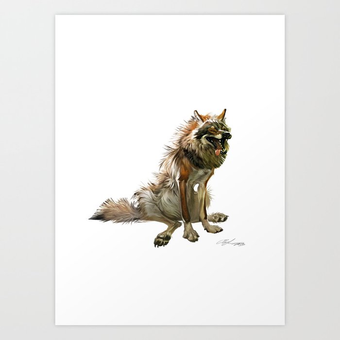 The wolf Art Print