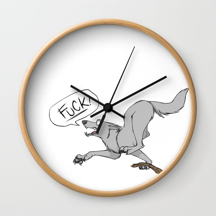 Profanity Wolf (Explicit) Wall Clock