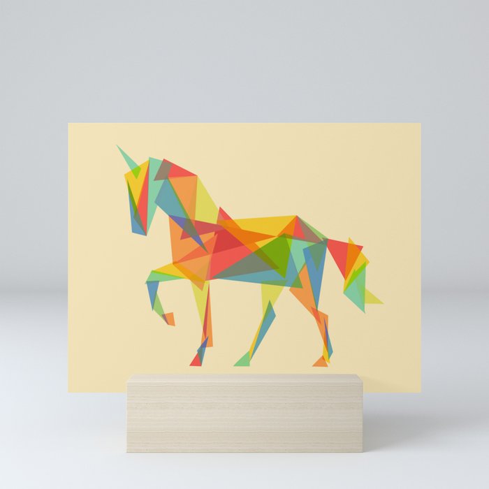 Fractal Geometric Unicorn Mini Art Print