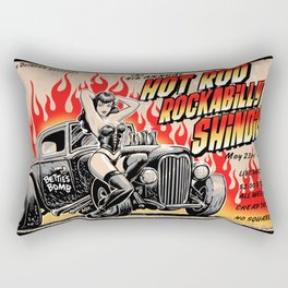 Hot Rod Rockabilly Shindig Rectangular Pillow