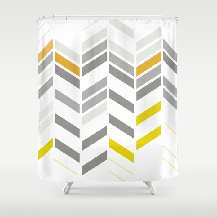 chevron print shower curtain