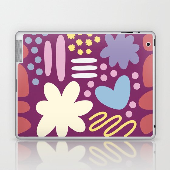 Abstract vintage color shapes collection 1 Laptop & iPad Skin