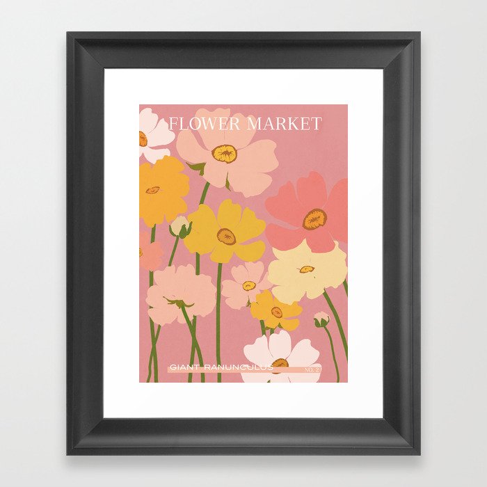 Flower Market - Ranunculus #2 Framed Art Print