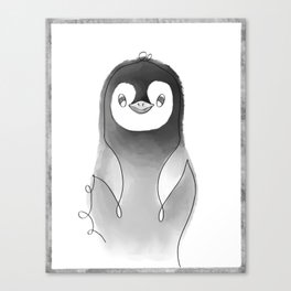 Watercolor Penguin, baby nursery  Canvas Print