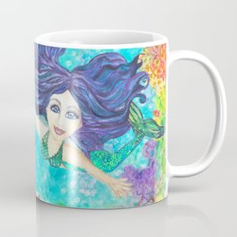 Oh Mermaids Happiness Mermaid Makielia in Coral Reef! Coffee Mug