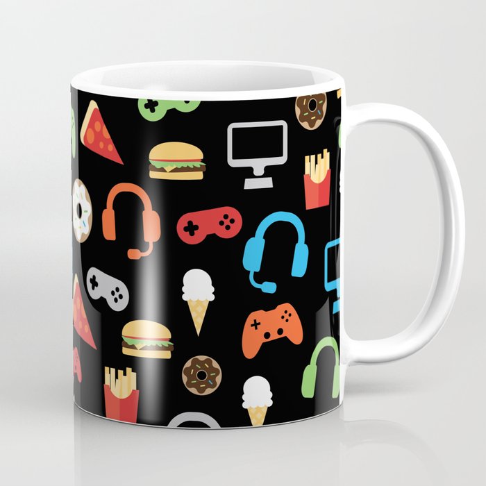 Video Game Party Snack Pattern Coffee Mug