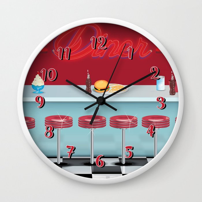 American hot sale diner clock