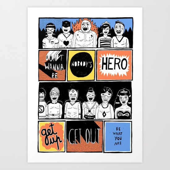 Superheroes SF Art Print