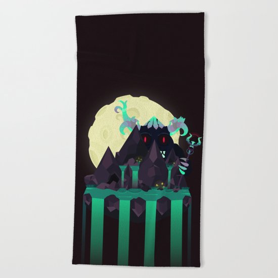 Moonlit Titan Beach Towel