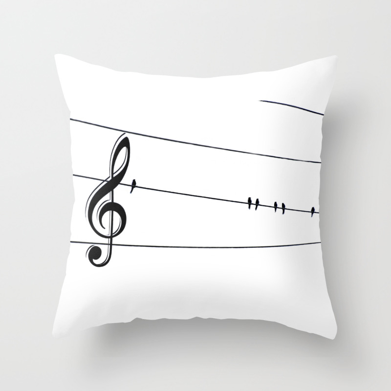 Natures Choir Birds On Wire Music Note A611w Throw Pillow By Nicolphotographicart Society6