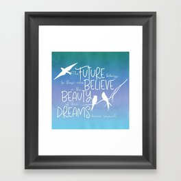 Believe in Dreams - blues Framed Art Print