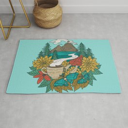 Pacific Northwest Coffee and Nature Rug