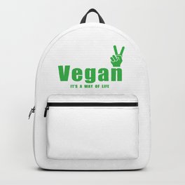 Vegan / It's a way of life Backpack | Vegant Shirt, Veganism, Veganart, Veganlifestyle, Veganstickers, Curated, Vegan, Graphicdesign, Veganlife, Vegangift 